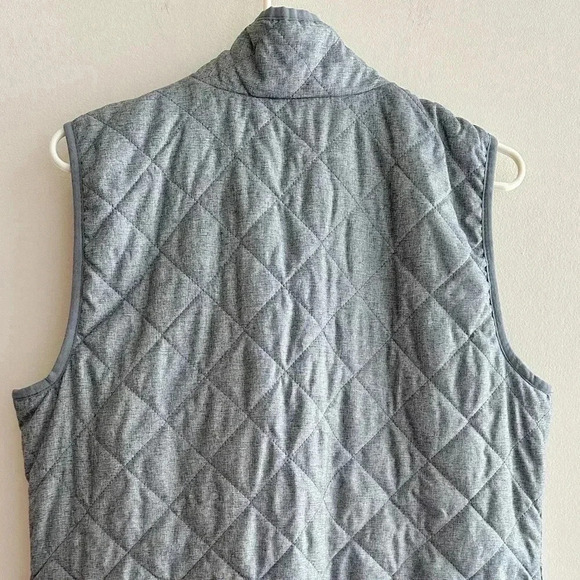 Old Navy Grey Quilted Vest, Gray Outdoor Vest, Puffer Vest, Size Large - Picture 13 of 16